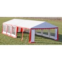 party tent top and side panels 10 x 5 m red white