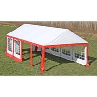 party tent top and side panels 8 x 4 m red white