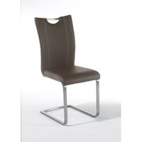 Pavo Swinging Cappuccino Faux Leather Dining Chair