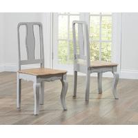 Parisian Grey Shabby Chic Dining Chairs (Pair)