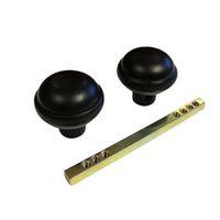 Painted Black Internal Round Latch Door Knob 2 Pack