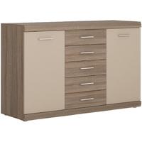 Park Lane Oak and Champagne Sideboard - 2 Door 5 Drawer