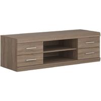 Park Lane Oak and Champagne Tv Unit - Wide