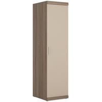 park lane oak and champagne tall cabinet narrow 1 door