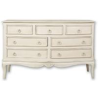 paris off white wide chest of drawer 7 drawer