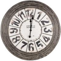 Pacific Lifestyle Antique Grey Metal Round Wall Clock