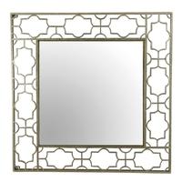 Pacific Lifestyle Antique Gold Openwork Design Square Wall Mirror
