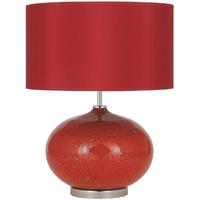 Pacific Lifestyle Red Glass Volcanic Table Lamp