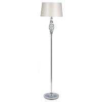Pacific Lifestyle Silver Metal Floor Lamp Complete