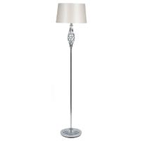 pacific lifestyle silver metal floor lamp complete