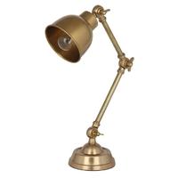 Pacific Lifestyle Antique Brass Task Table Lamp Complete