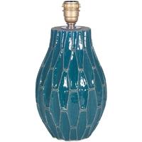 pacific lifestyle teal geometric lamp with tarnished grey detail