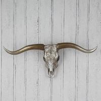 Pacific Lifestyle Poly Resin Skull and Antlers Wall Decoration