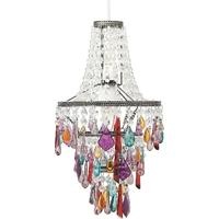 pacific lifestyle multi glass and acrylic 3 tier easy fit pendant