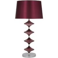 Pacific Lifestyle Metal and Purple Glass Table Lamp 30044PPC