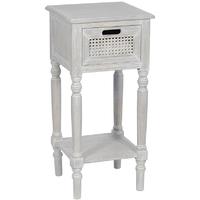 Pacific Lifestyle Prestbury Slate Grey Pine Wood 1 Drawer Accent Table