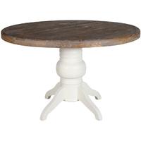 Pacific Lifestyle Brittanny Antique White and Natural Round Dining Table