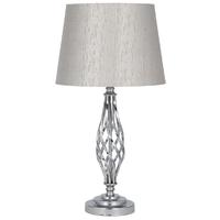 Pacific Lifestyle Silver Metal Table Lamp Complete