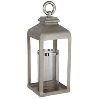 Pacific Lifestyle Large Shiny Nickel Cast Aluminium Square Lantern