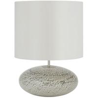 Pacific Lifestyle Glass Oval White Volcanic Table Lamp