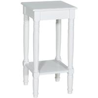 Pacific Lifestyle Heritage Ivory Wood Square Table with Shelf