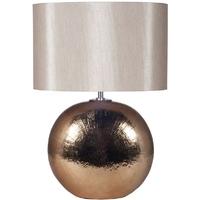 Pacific Lifestyle Bronze Textured Ceramic Table Lamp with Oval Shade