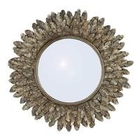 Pacific Lifestyle Gold Poly Resin Round Wall Mirror