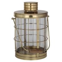 Pacific Lifestyle Antique Brass Stainless Steel Round Lantern