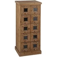 pacific lifestyle columbus fir wood and mdf 5 drawer tall unit