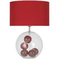 pacific lifestyle red glass necklace table lamp