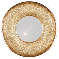 pacific lifestyle gold metal round wall mirror