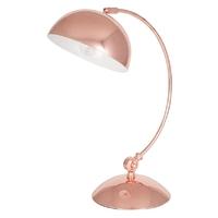 Pacific Lifestyle Shiny Copper Curved Metal Task Lamp