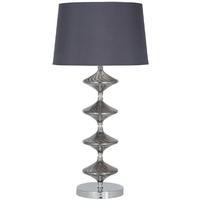 Pacific Lifestyle Metal and Grey Glass Table Lamp