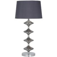 pacific lifestyle metal and grey glass table lamp