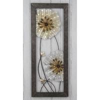 Pacific Lifestyle Framed Flowers Metal Wall Art