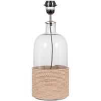 Pacific Lifestyle Clear Glass Nickel and Rope Table Lamp