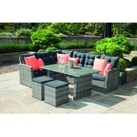 Pacific Lifestyle Cayman Mixed Grey 5 Piece Relaxed Dining Set