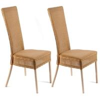 pacific lifestyle wolsley lloyd loom dining chair with woven seat pair