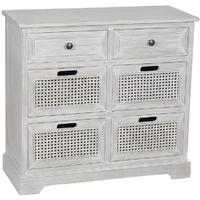 pacific lifestyle prestbury slate grey pine wood 6 drawer unit