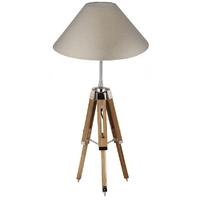 Pacific Lifestyle Natural Wood Tripod Table Lamp