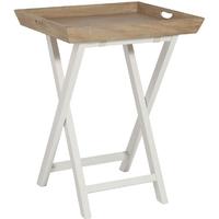 Pacific Lifestyle Brittanny Antique White Mango Wood Tray Table