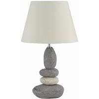 Pacific Lifestyle Grey and White Pebble Table Lamp