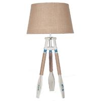 Pacific Lifestyle Nautical Tripod Oar Table Lamp Complete