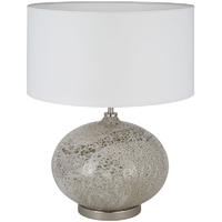 pacific lifestyle white volcanic glass lamp with white shade