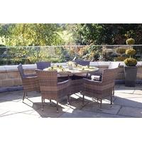 pacific lifestyle auckland flat mixed brown 7 piece round dining set