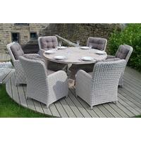 pacific lifestyle white castello rd dining set with dc club chairs