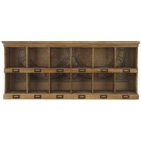 pacific lifestyle columbus fir wood and mdf 12 section wall storage sm ...