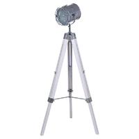 pacific lifestyle white wash tripod floor lamp with chrome detail