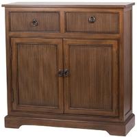 pacific lifestyle denbigh aged amber pine wood 2 drawer 2 door cabinet