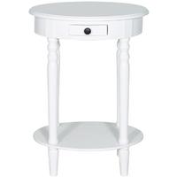 Pacific Lifestyle Heritage Ivory Wood Oval Accent Table